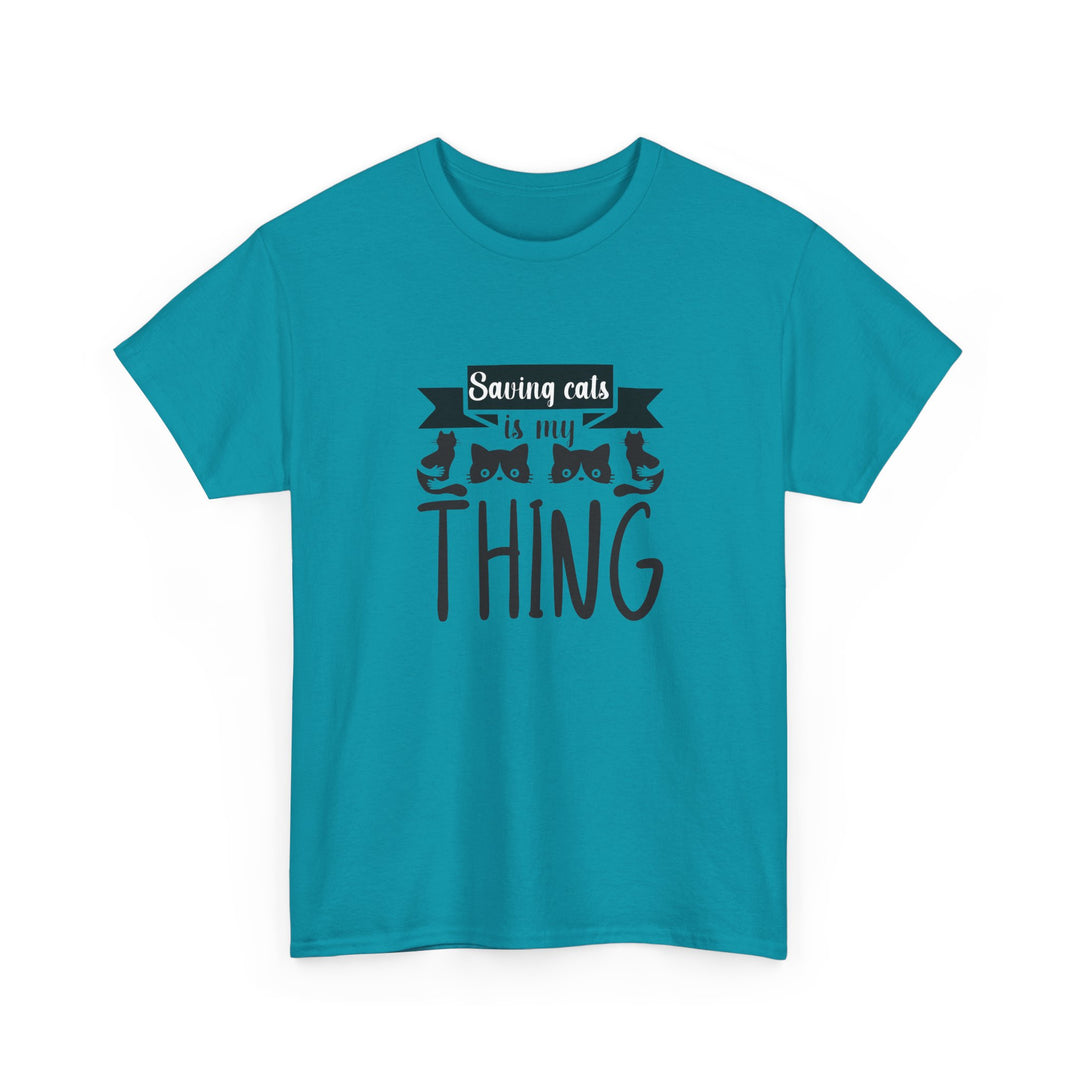 Saving Cats Is My Thing Cotton Tee