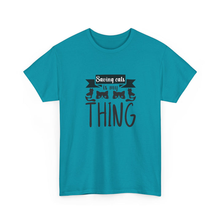 Saving Cats Is My Thing Cotton Tee