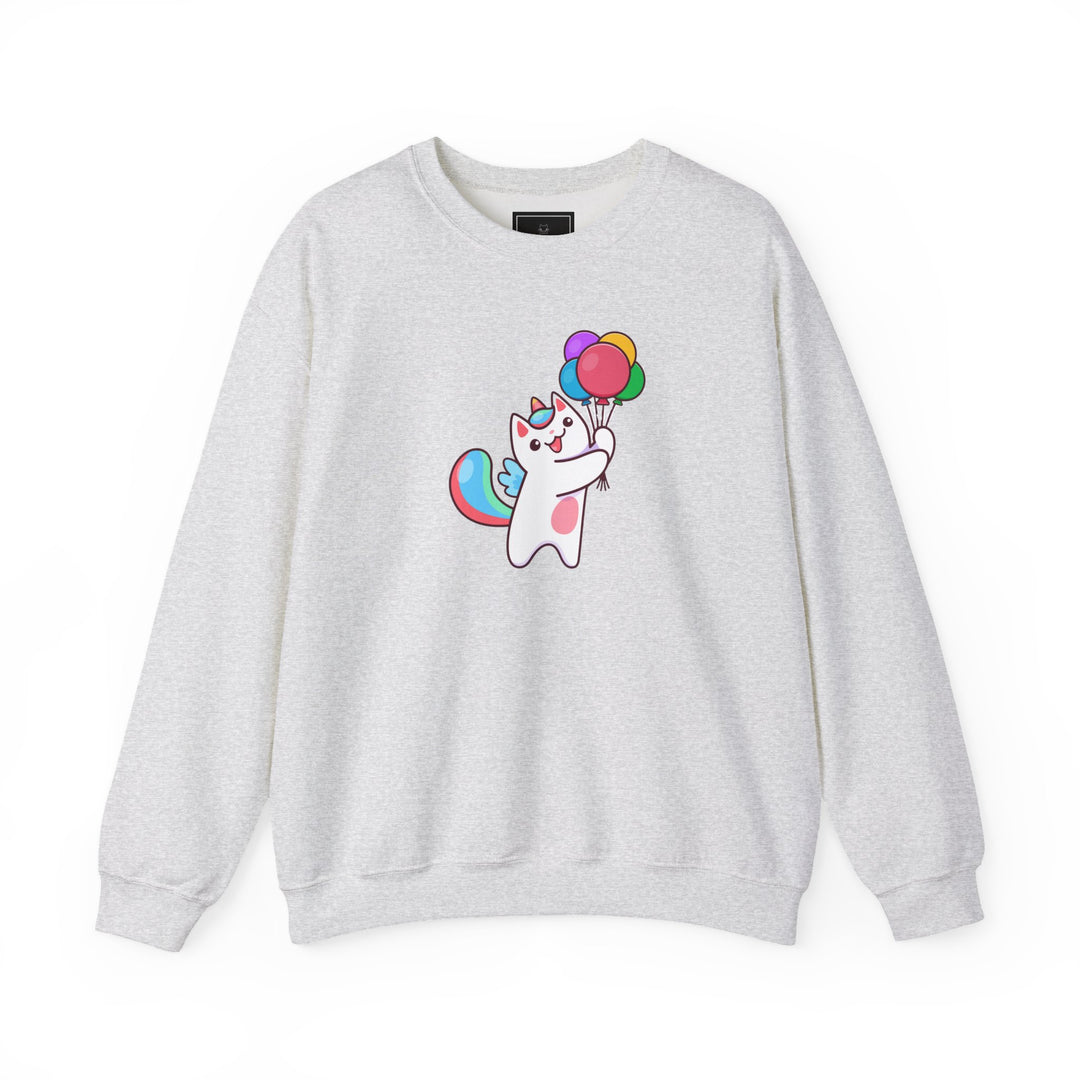 Caticorn and Balloons Unisex Crewneck Sweatshirt