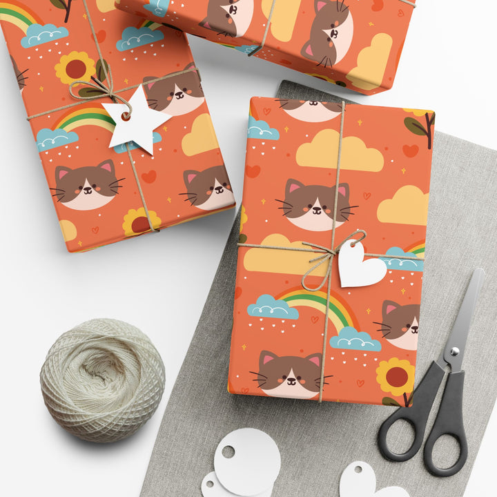 Meowgical Rainbow Gift Wrap