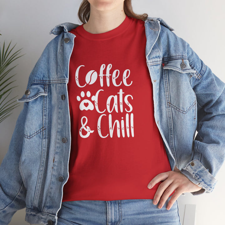Coffee Cats and Chill Cotton Tee