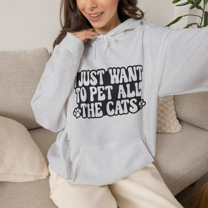 Pet All The Cats Hooded Sweatshirt