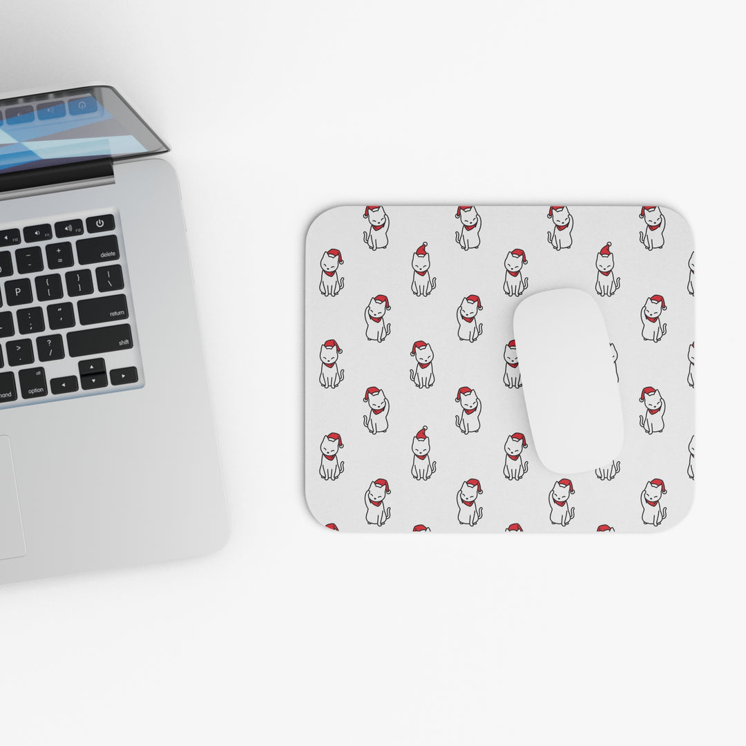 Santa Hat Cat Mouse Pad