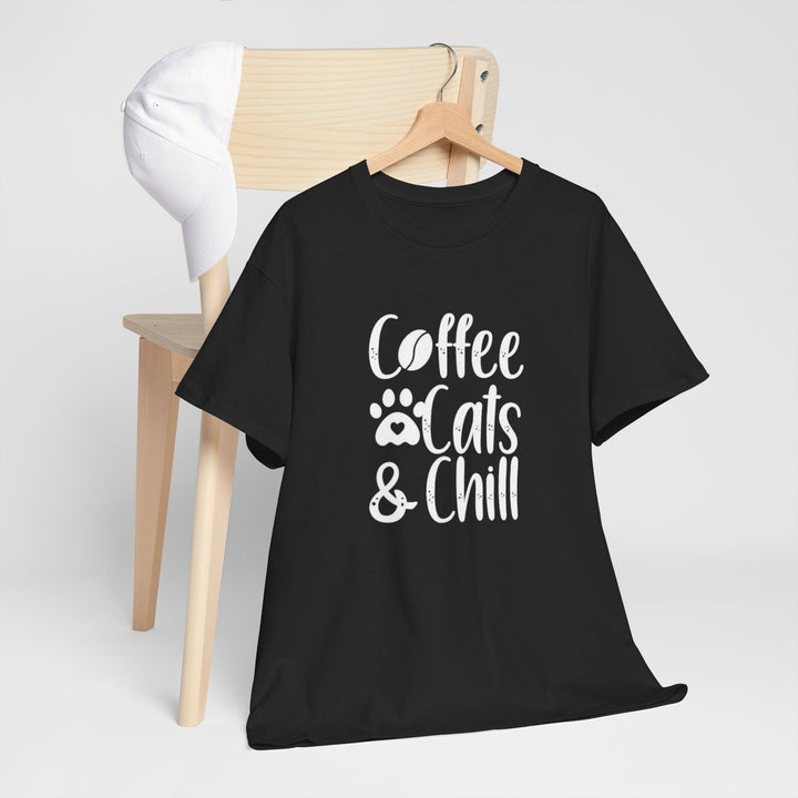 Coffee Cats and Chill Cotton Tee