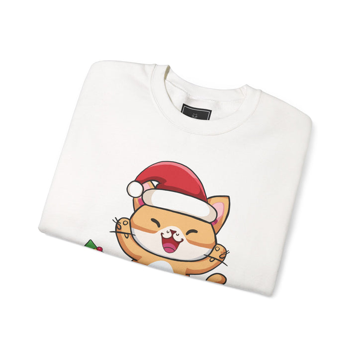 Happy Santa Cat Crewneck Sweatshirt