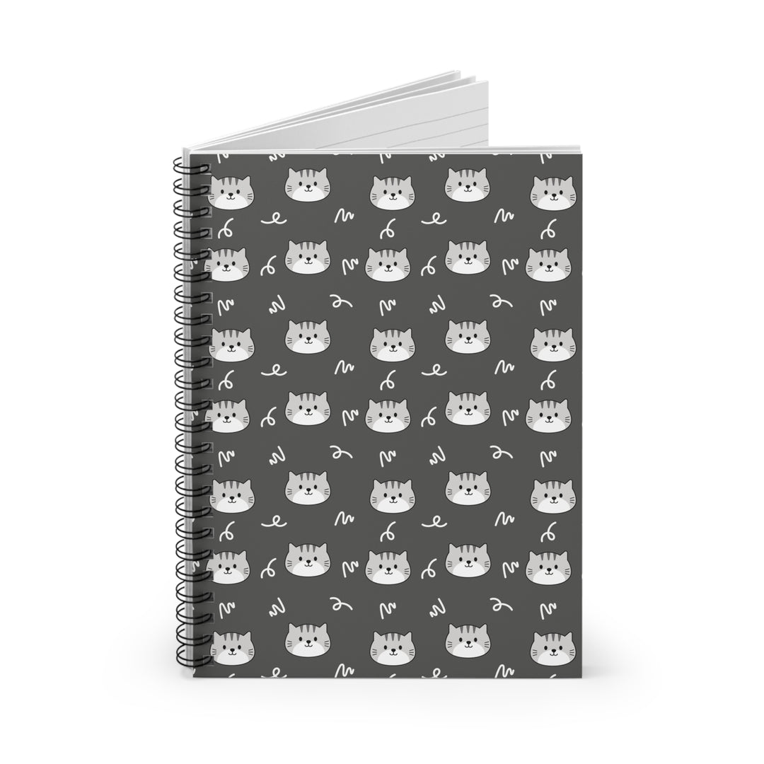 Gray Tabby Spiral Notebook