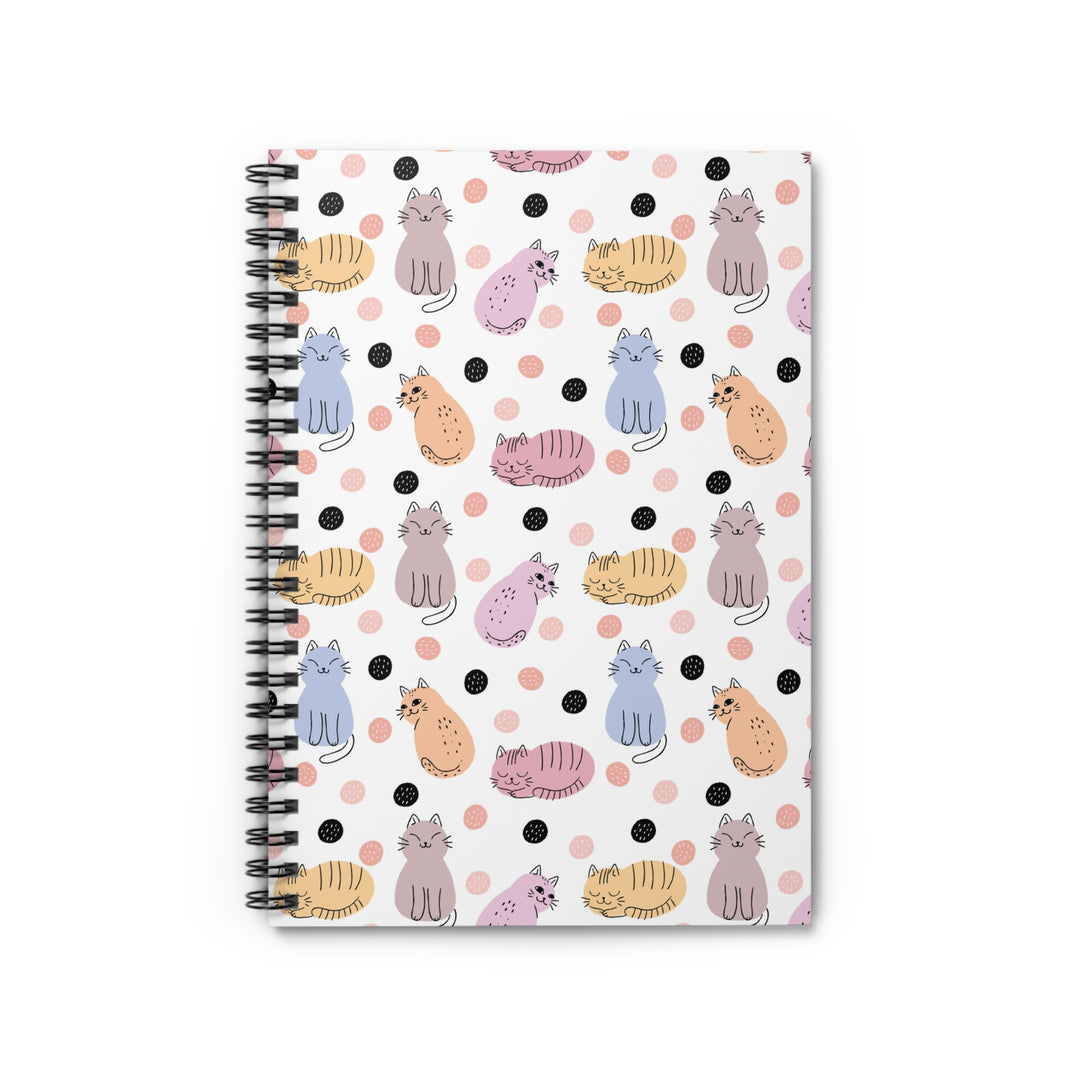 Cats and Dots Spiral Notebook