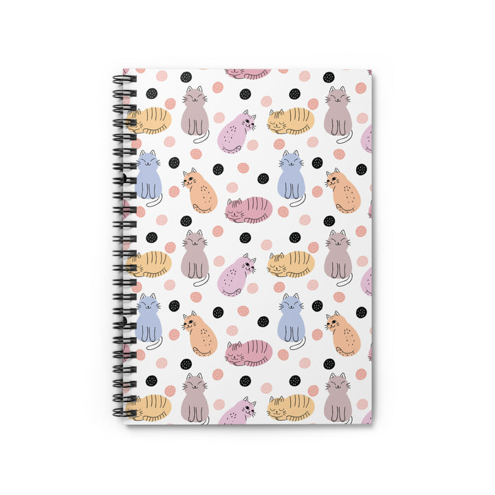 Cats and Dots Spiral Notebook