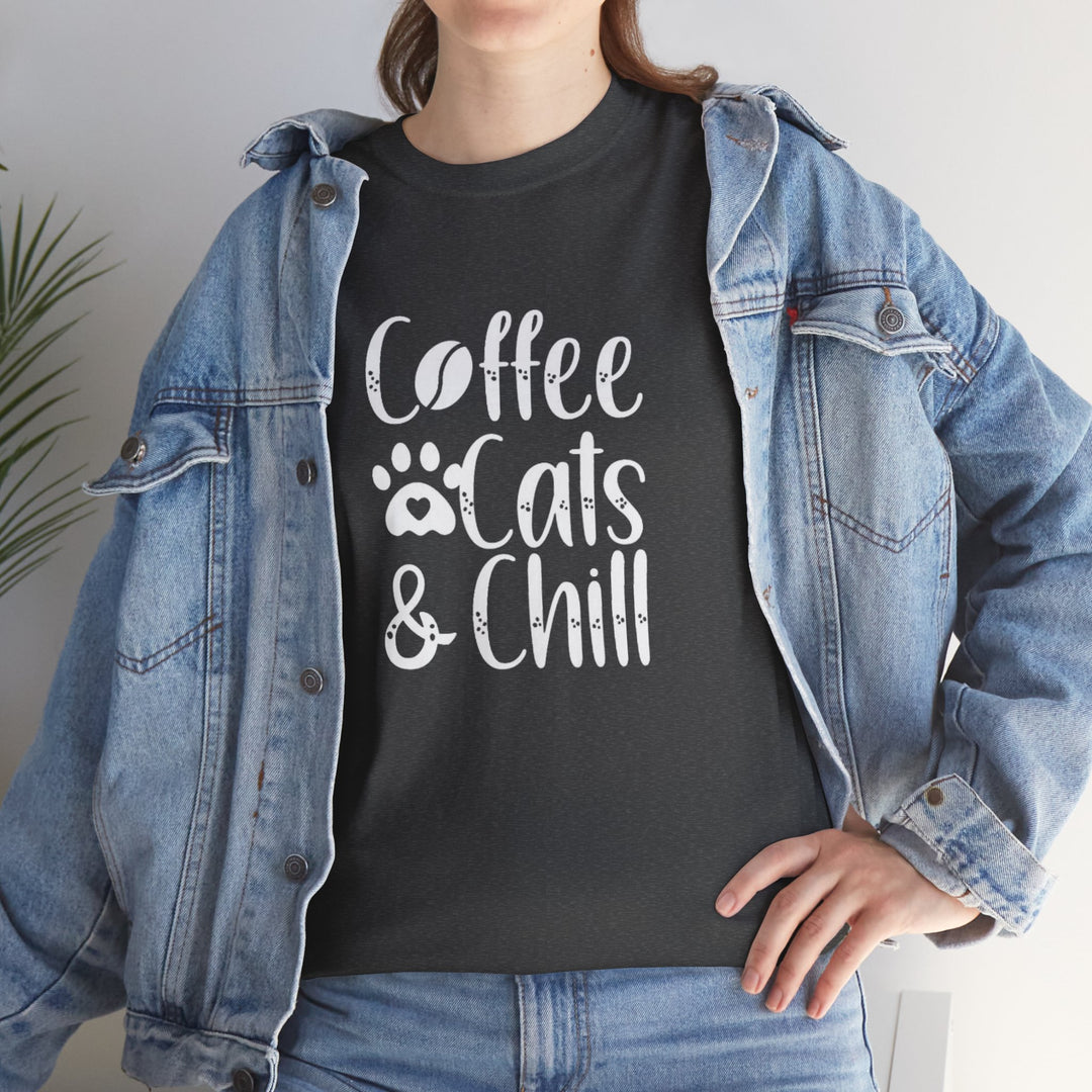 Coffee Cats and Chill Cotton Tee