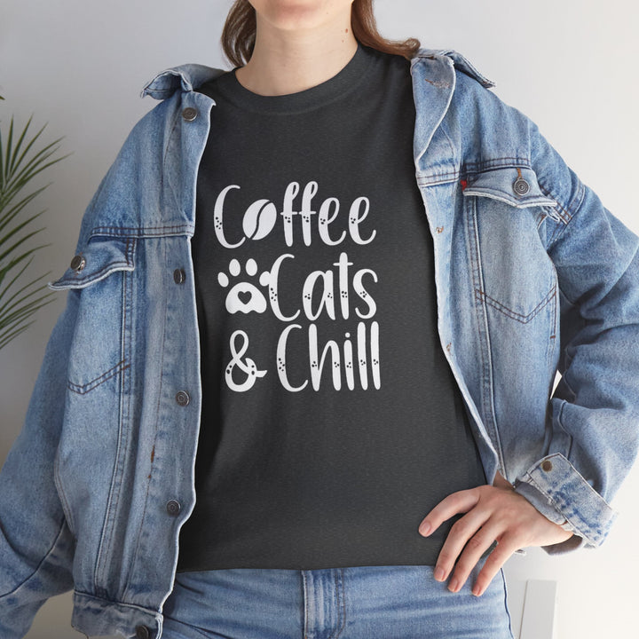 Coffee Cats and Chill Cotton Tee