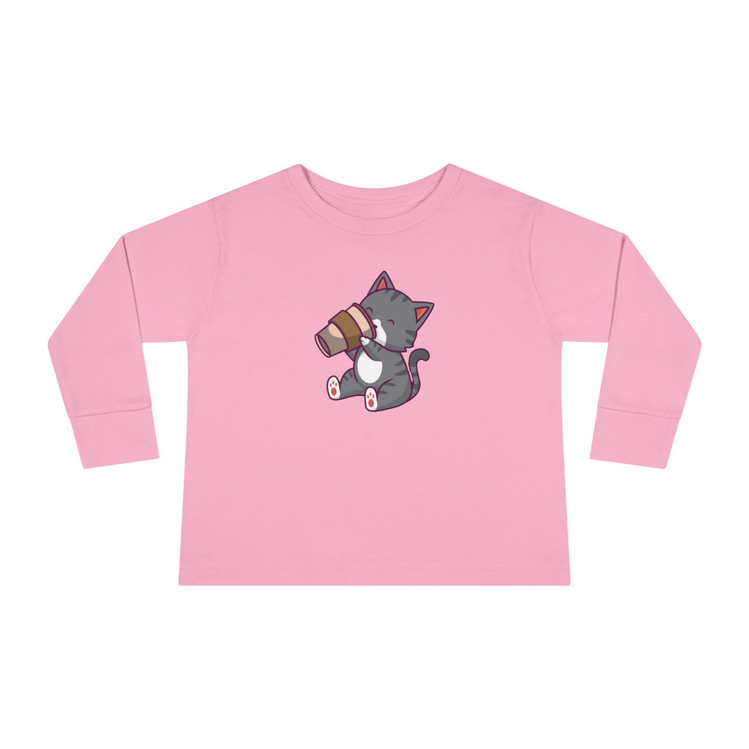 Coffee Kitty Toddler Long Sleeve Tee