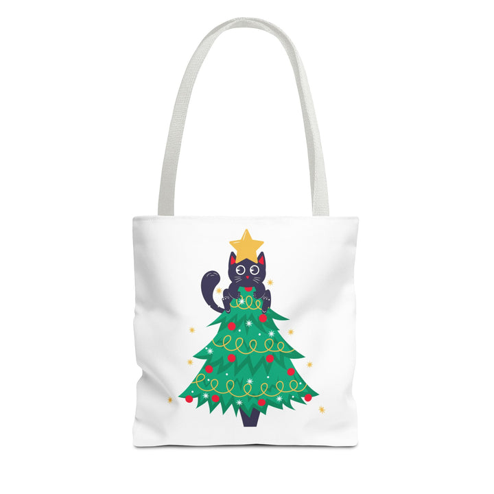 Cat Christmas Tree Tote Bag