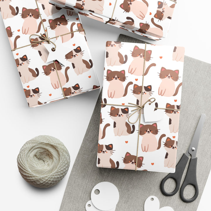 Siamese and Calico Cat Gift Wrap