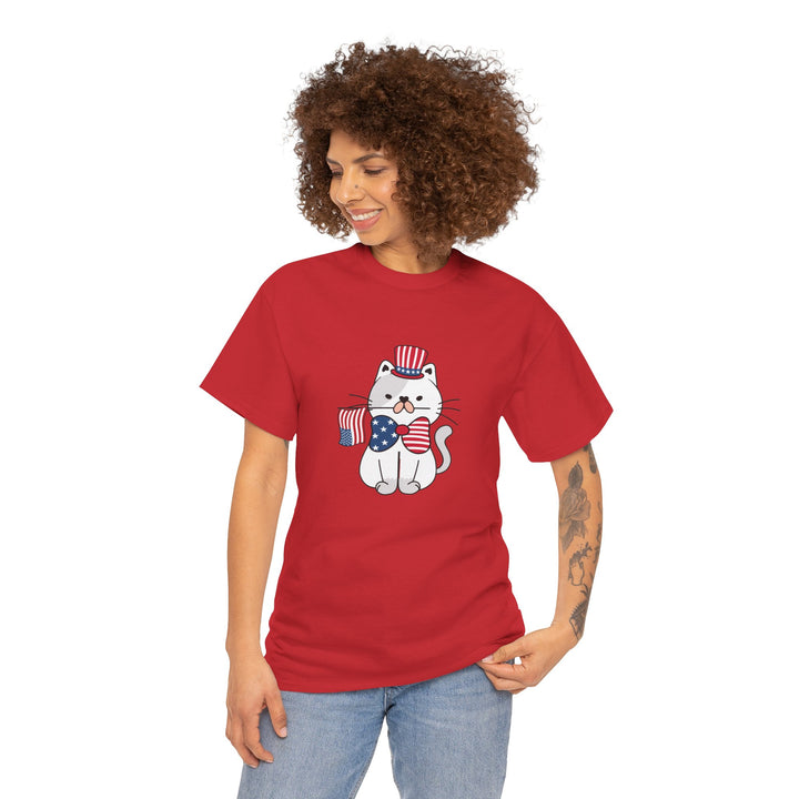 Patriotic Cat Cotton Tee