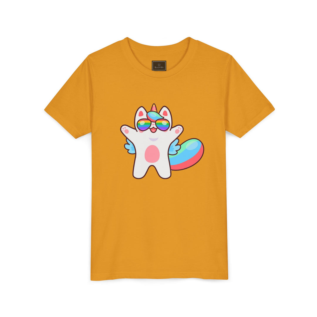Caticorn Party Time Youth Short Sleeve Tee