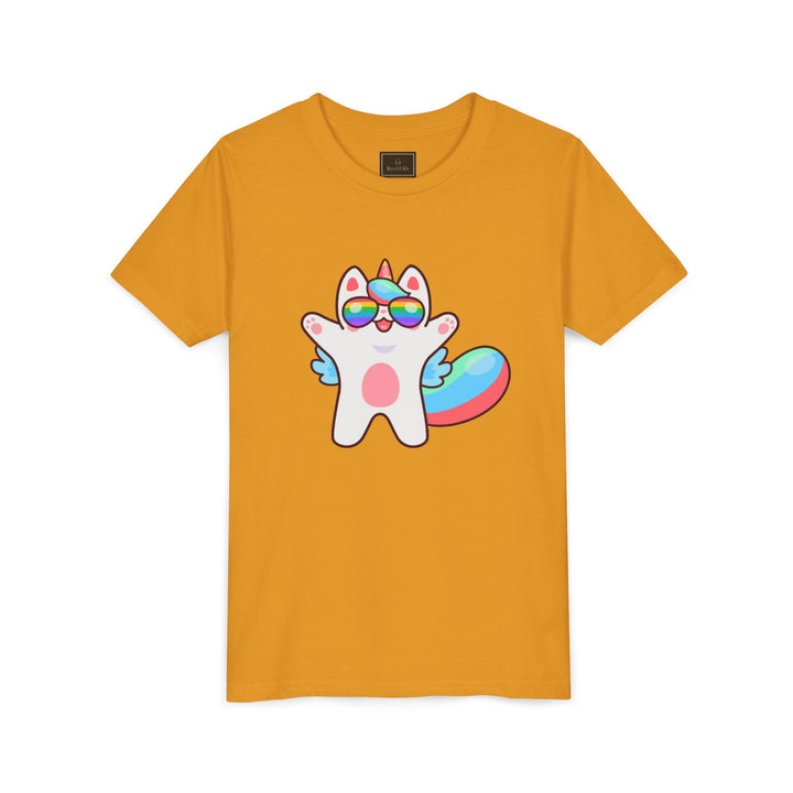 Caticorn Party Time Youth Short Sleeve Tee
