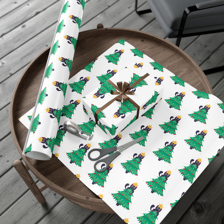 Cat Christmas Tree Gift Wrap
