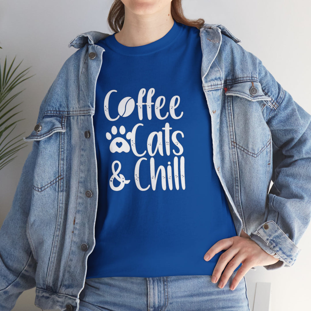 Coffee Cats and Chill Cotton Tee