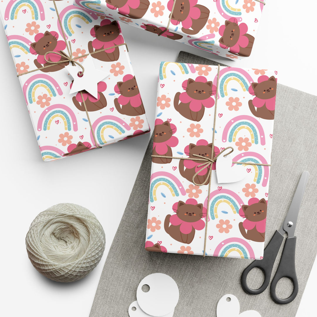 Flower Cat Gift Wrap