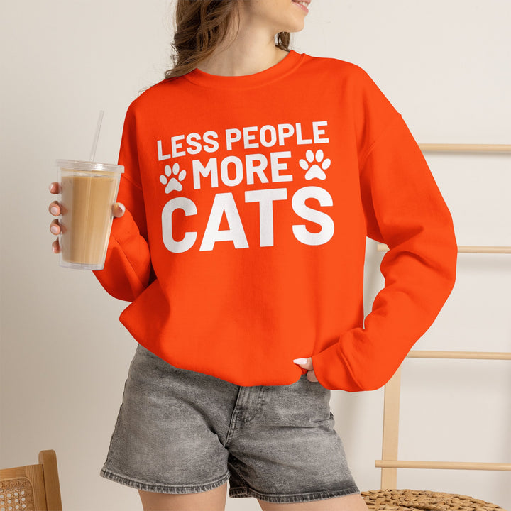 Less People More Cats Crewneck Sweatshirt