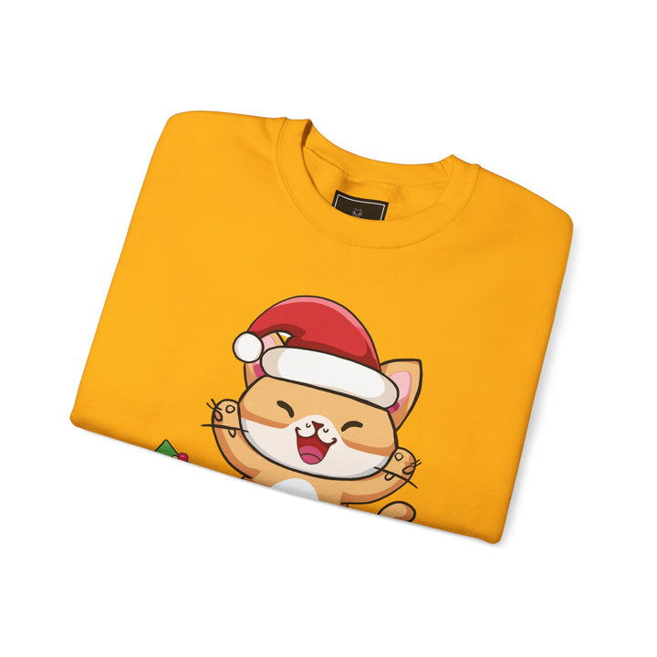 Happy Santa Cat Crewneck Sweatshirt