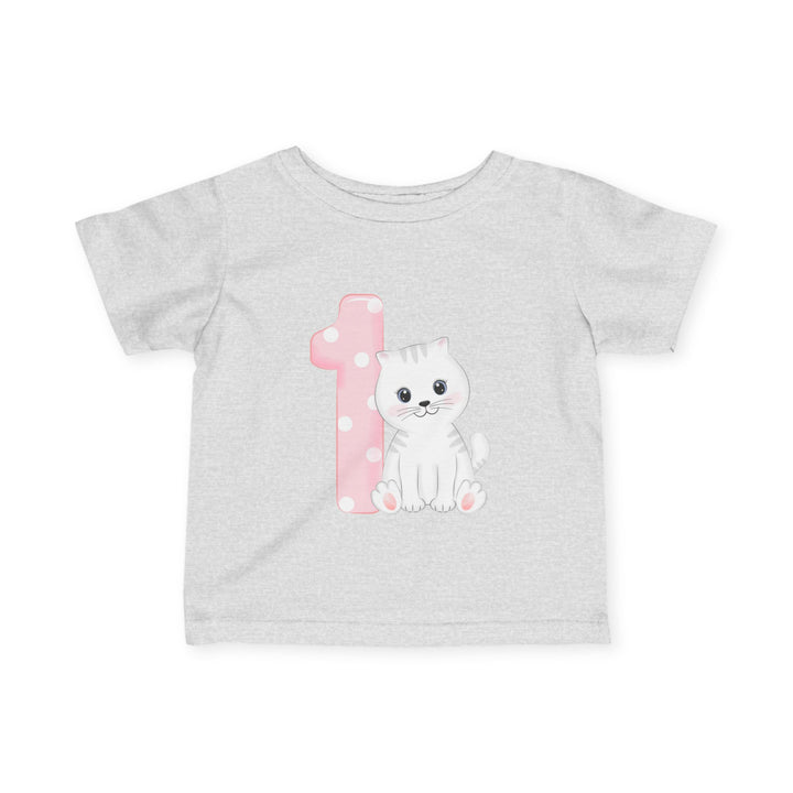 Happy 1st Birthday Cat Infant Fine Jersey Tee