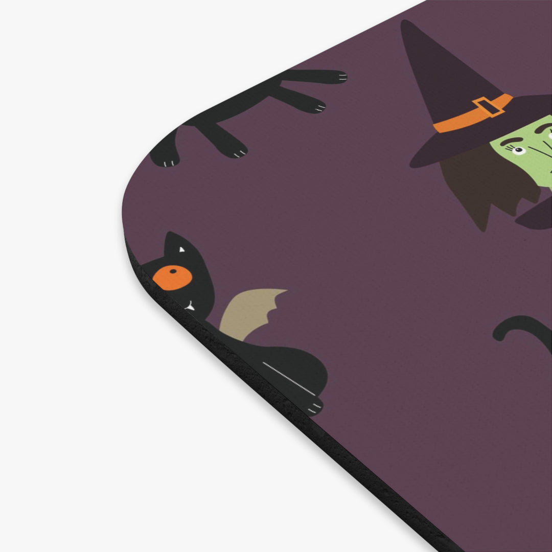 Spooky Black Cat Mouse Pad