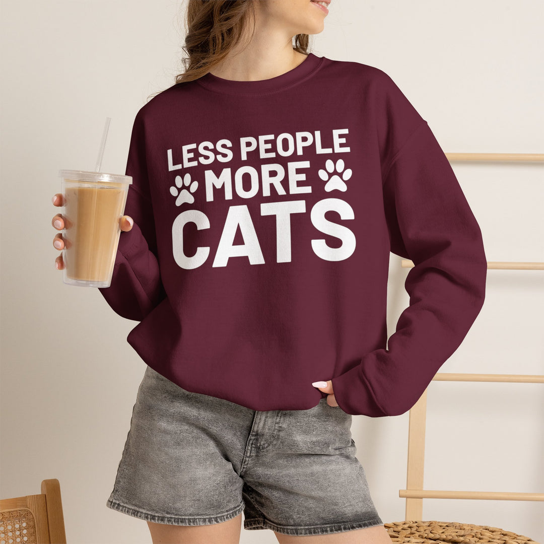 Less People More Cats Crewneck Sweatshirt