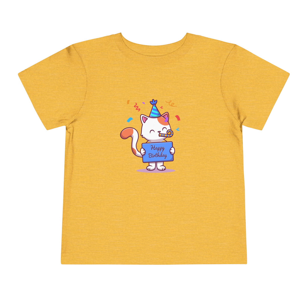 Birthday Celebration Cat Toddler Tee