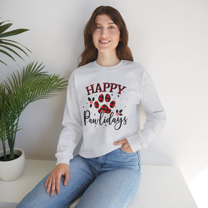 Happy Pawlidays Unisex Crewneck Sweatshirt