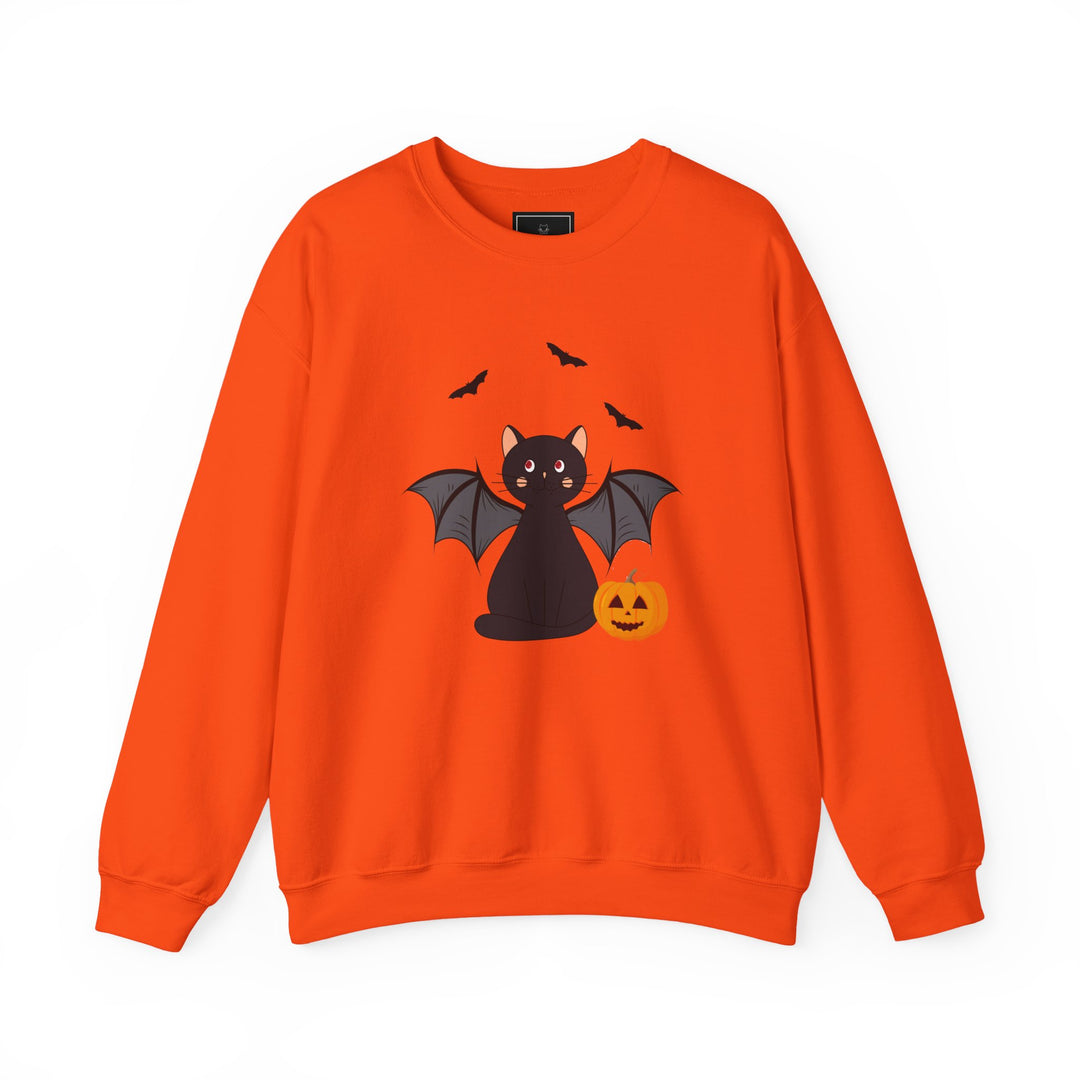 Bat Cat Halloween Crewneck Sweatshirt