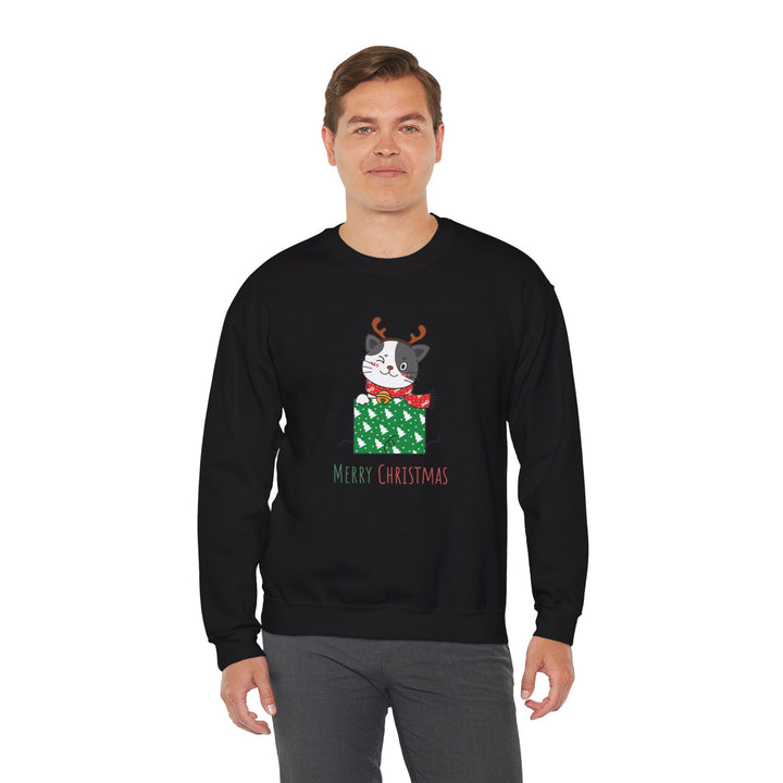 Gift Wrapped Cat Crewneck Sweatshirt