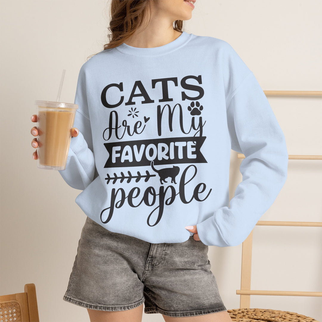 Cats Are My Favorite People Crewneck Sweatshirt