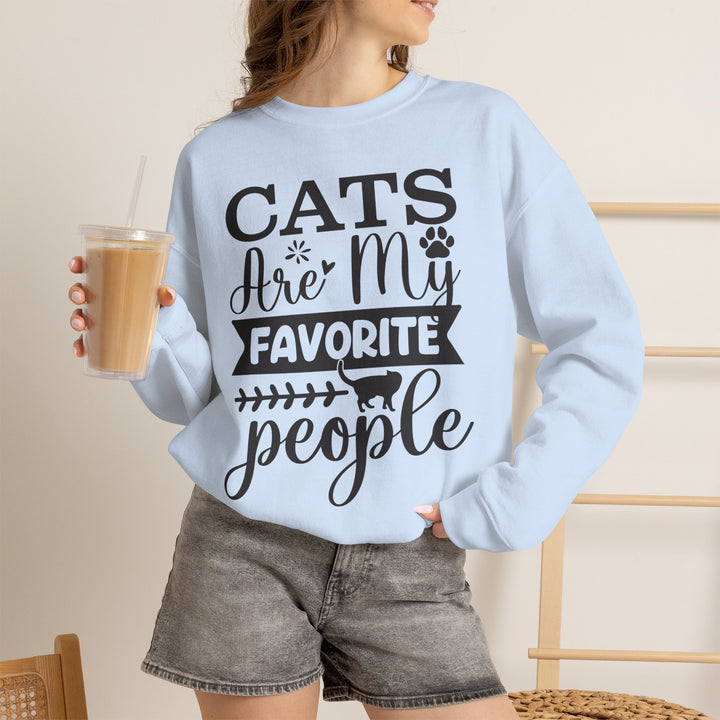 Cats Are My Favorite People Crewneck Sweatshirt