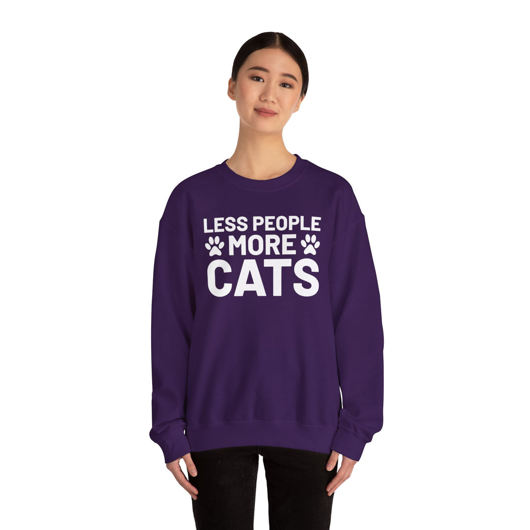 Less People More Cats Crewneck Sweatshirt