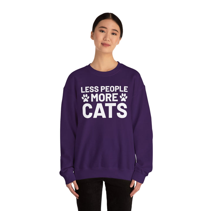 Less People More Cats Crewneck Sweatshirt