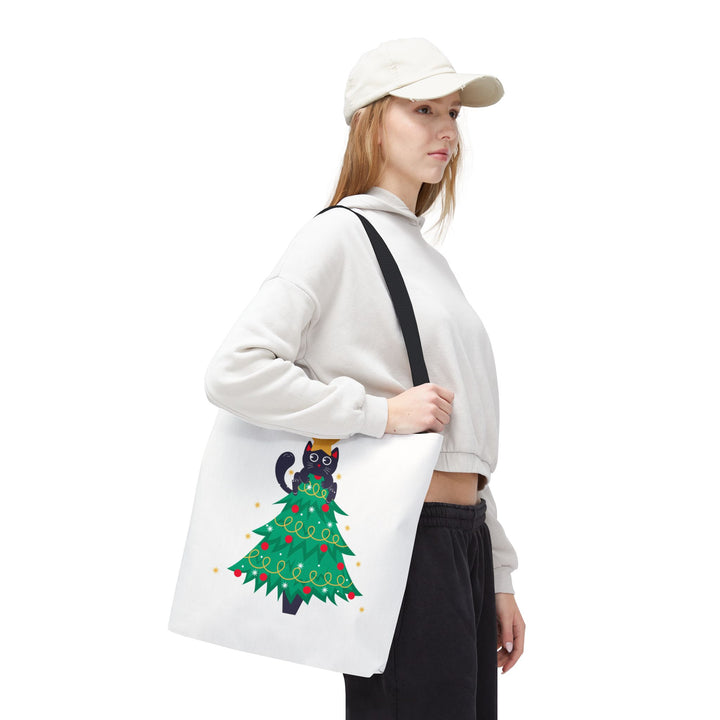 Cat Christmas Tree Tote Bag