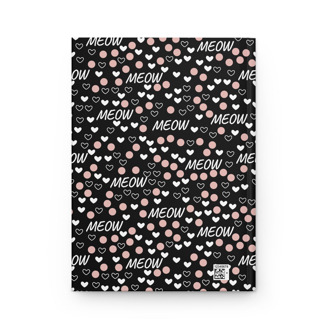 Meow and Hearts Hardcover Journal