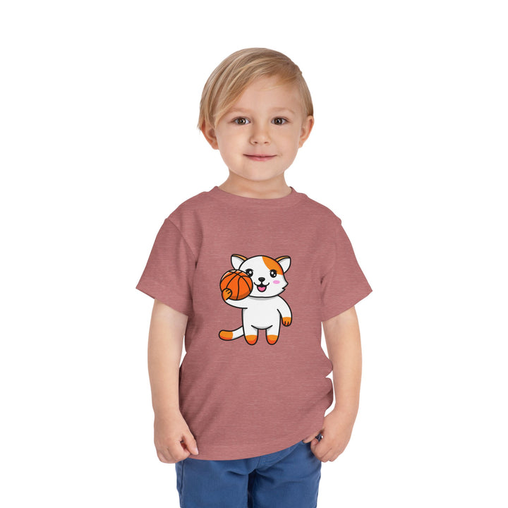 Basketball Cat Toddler Tee