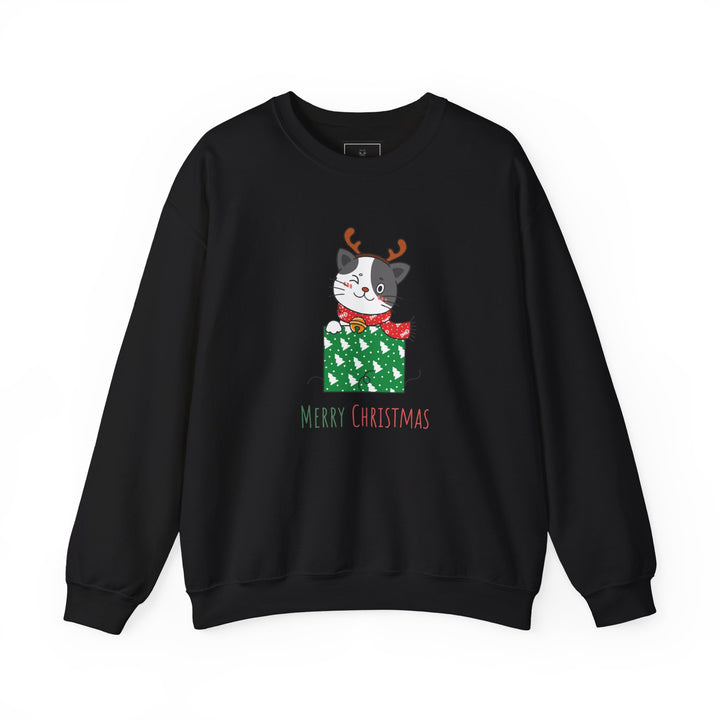 Gift Wrapped Cat Crewneck Sweatshirt