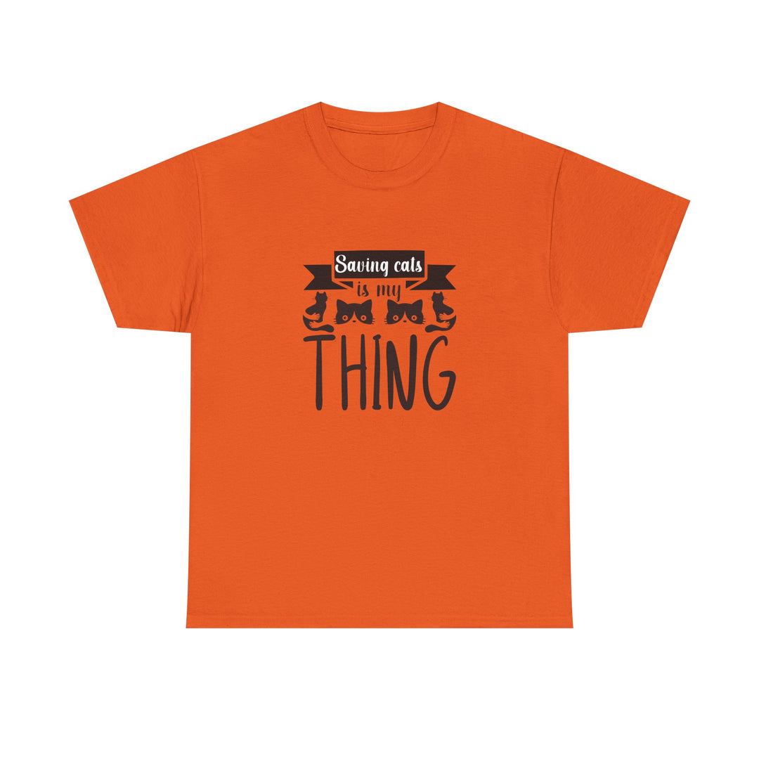 Saving Cats Is My Thing Cotton Tee