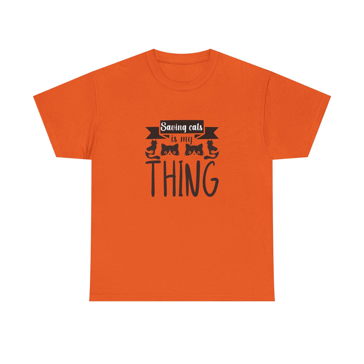 Saving Cats Is My Thing Cotton Tee