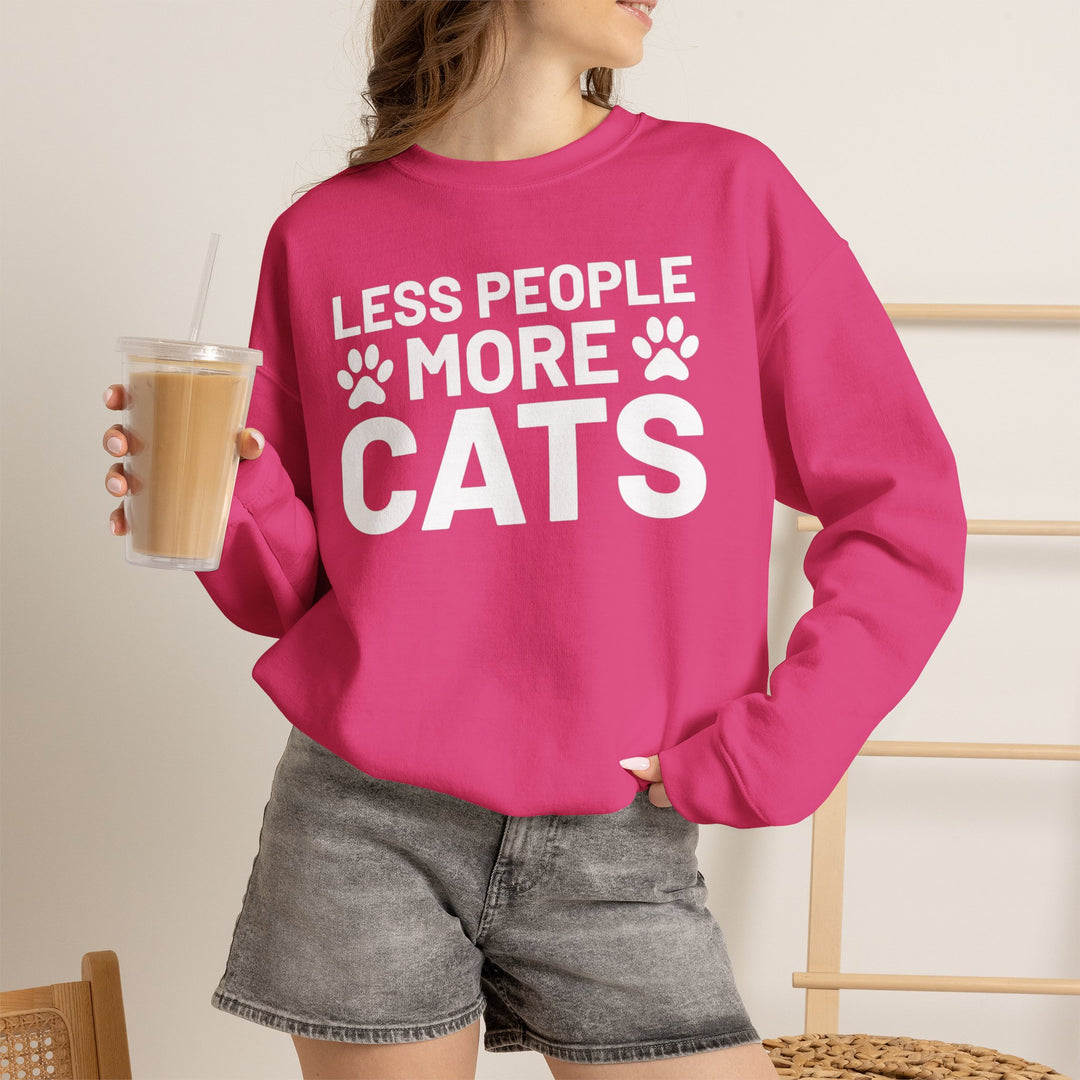 Less People More Cats Crewneck Sweatshirt