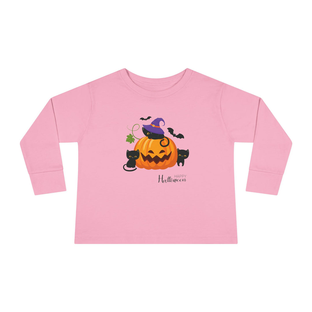 Meow-l-o-Ween Toddler Long Sleeve Tee