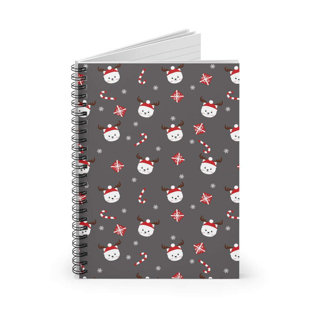 Reindeer Cat Spiral Notebook