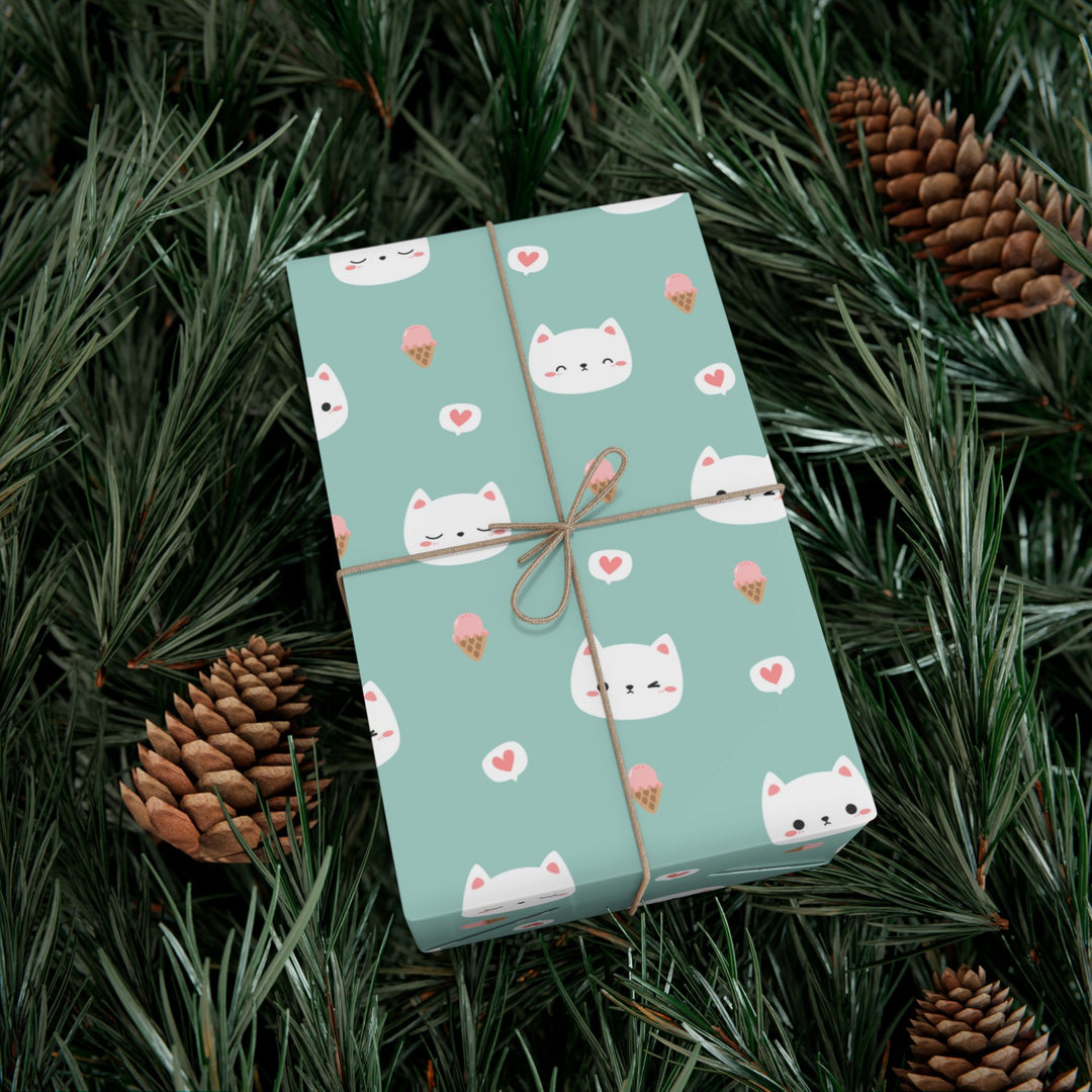 Cats and Ice Cream Gift Wrap