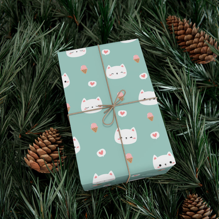 Cats and Ice Cream Gift Wrap