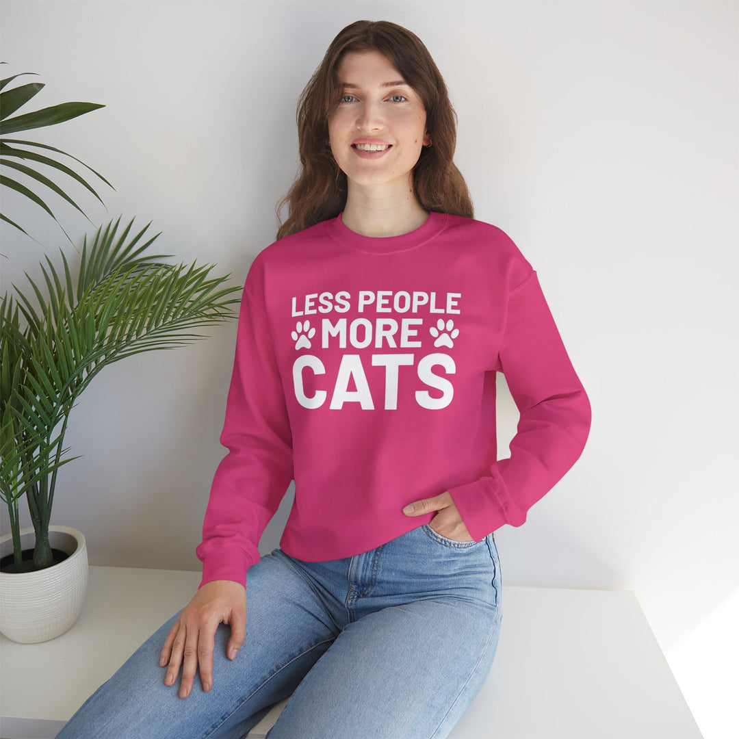 Less People More Cats Crewneck Sweatshirt