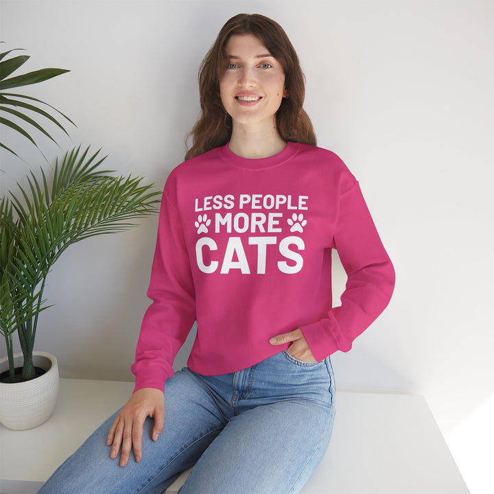 Less People More Cats Crewneck Sweatshirt