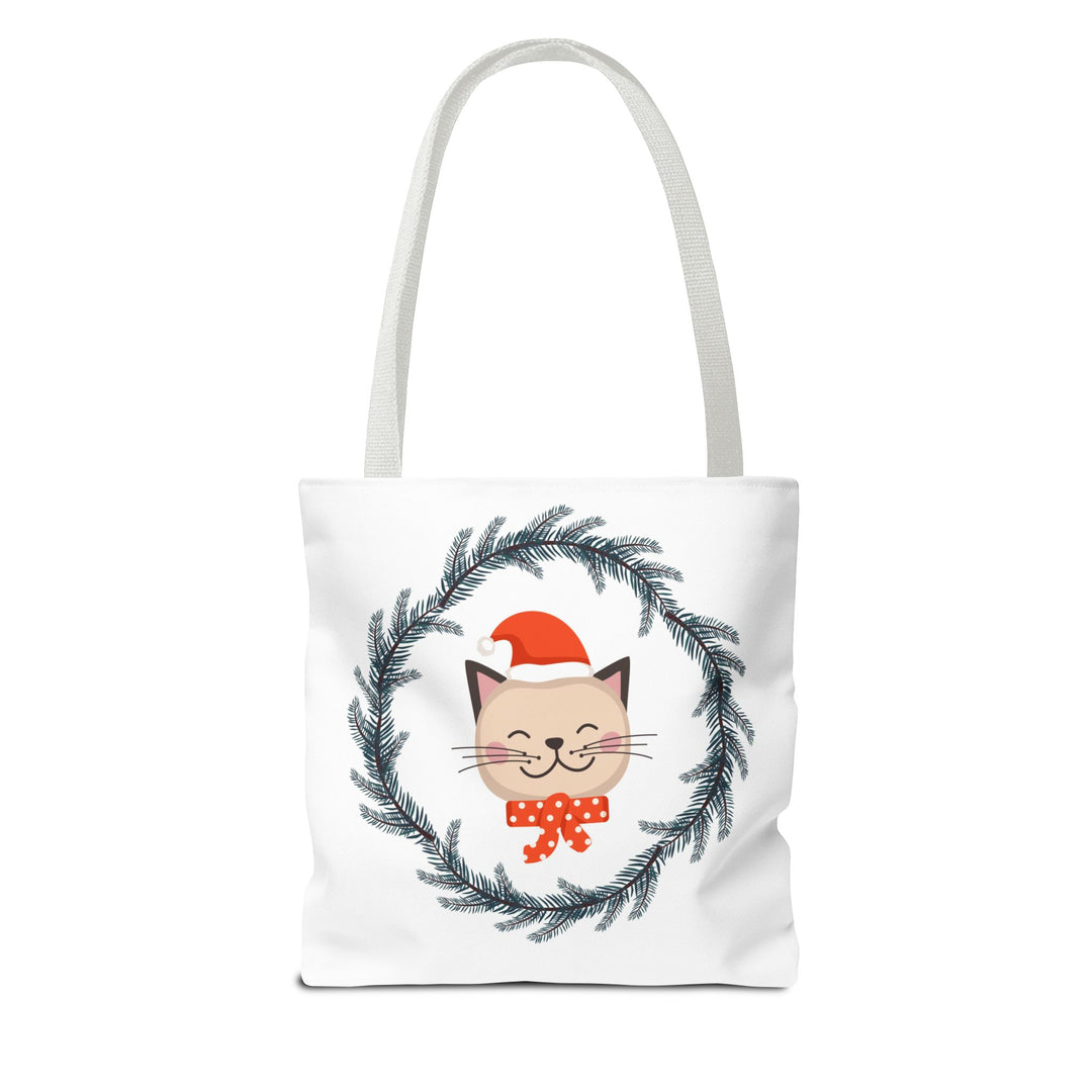 Vintage Christmas Cat Tote Bag